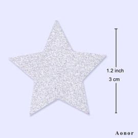 Aonor Silver Glitter Stars Confetti for Wedding Birthday Decorations, 300pcs