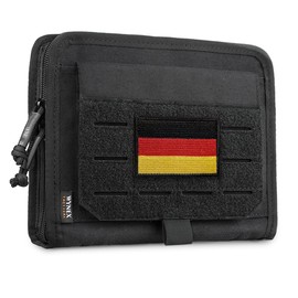 WYNEX Tactical Folding Bag for Administrator Molle Tool Bag with Laser Cut Design, Multipurpose Organiser, EDC Medical Bag, Modular Pockets, Tactical Attachment, Waist Bag, black, Additional pocket