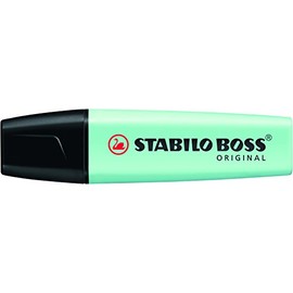 Stabilo Boss Original Highlighters - 2-5 mm Chisel Tips - Pastel Turquoise - Pack of 3