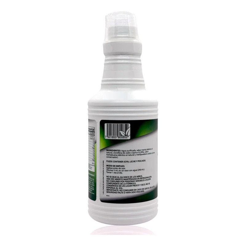 Clorofila Líquida 500 Ml Sabor Menta Natural Health