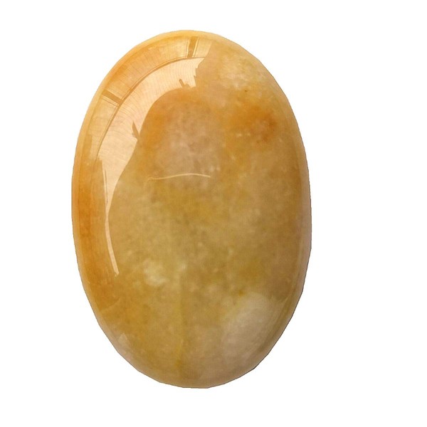 Lovionus89 Ice Yellow Jade Palm Stone Natural Oval Palm Healing Crystal Massage Stone Spa Energy Stone