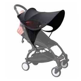 Universal Stroller Sun Shade Cover - UPF50+ Waterproof Adjustable Pram Sun Shade, Foldable Buggy Sun Shade Canopy, Windproof Anti-UV Visor for Baby Pushchair, Infant Carriage Umbrella