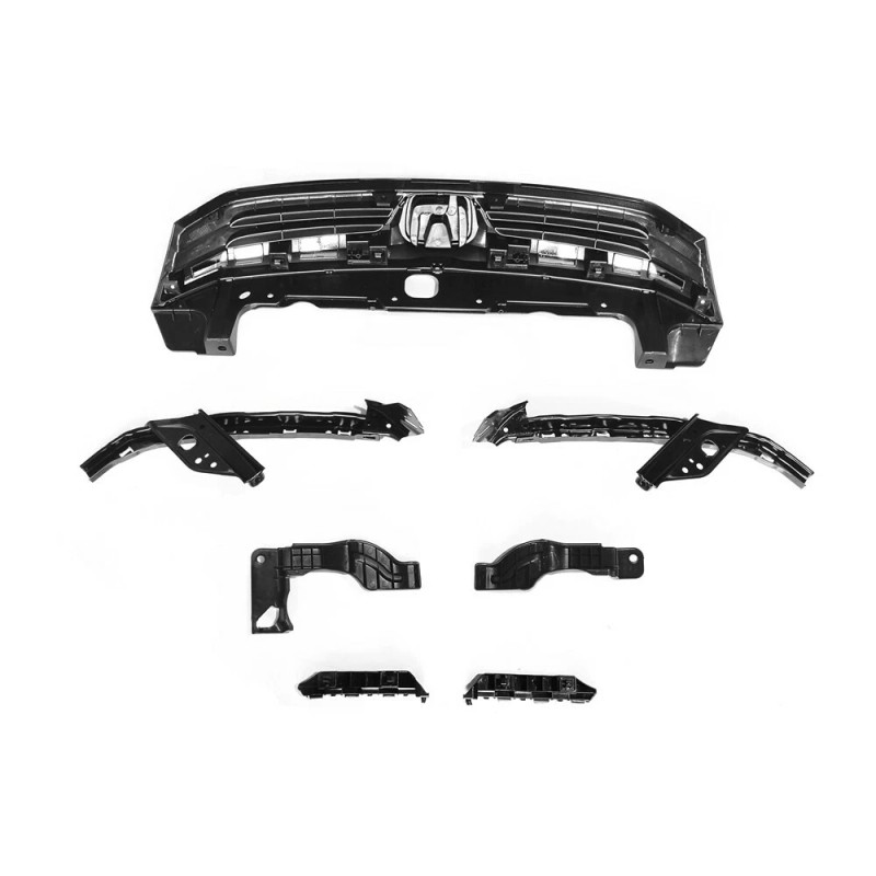 7 piezas para Honda CIVIC Sedán 2012 Frontal Cromo Parrilla