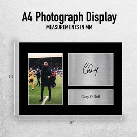 HWC Trading Gary O'Neil Wolverhampton Wanderers Gifts Printed Signed Autograph Picture for Football Fans and Supporters - A4
