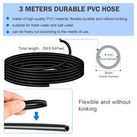 Saricho Aquarium air Pump Accessories Set-9.84/26.25/101.71 feet Aquarium Airline tubing Hose,Check valves,air Stones and connectors of I,L,T Shape (9.84 feet Hose 3 Stone 3 Check Valve 3 Connector)