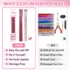 HASTHIP® 6 extensiones de cabello con purpurina y clip, color