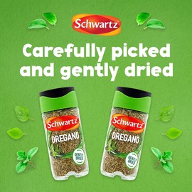 Schwartz Oregano 7 G | Jar | Pack of 6 | Natural Colour and Taste | Rich Flavour & Aroma | Subtle Lemony Notes | Mediterranean Cuisine Essential | Perfect for Pizza, Pasta Sauces & Salads