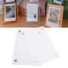 Acrylic Picture Frame, 3in Magnetic Clear Freestanding Acrylic Photo Frame