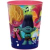 Multicolor Trolls Design Plastic Stadium Cup, 16 oz (1 Count)