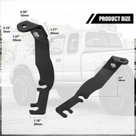 BESTZHEYU 2 PCS 4 Inch LED Pods and Ditch Light Brackets Hood Hinges Mount Bracket Kit for 1995-2004 Tacoma