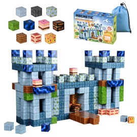 Homelodge 130PCS Magnetic Building Blocks - Magnet Cubes for Kids Ages 6-8-10-12 - Toy Block Magnetics Set Gifts for Boys & Girls - STEM Learning Imagination Sensory Toys - Storage Bag Included