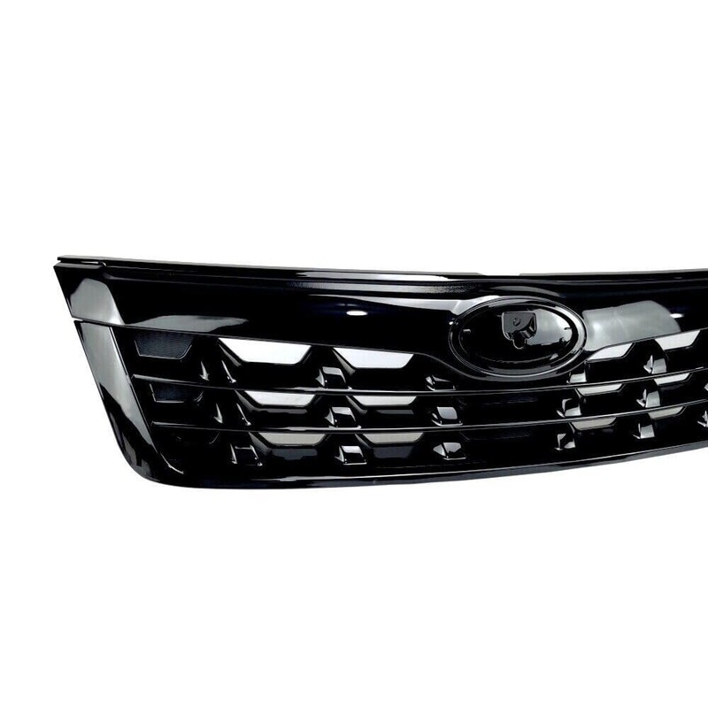 MUTUSAISI Front Bumper Upper Grill Gloss Black Grille Compatible with