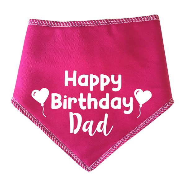 Spoilt Rotten Pets Pink 'Happy Birthday Dad ' Dog Bandana