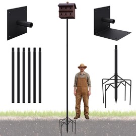 Yaocom 1 Pack 12ft Telescoping Bat House Purple Martin House Pole Kit