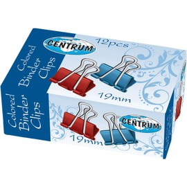CENTRUM 19 mm Coloured Binder Clip (Pack of 12)