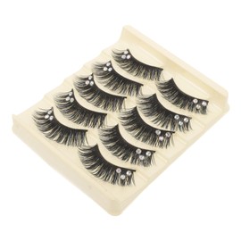 FOMIYES 5pairs Natural-looking Fake Eyelashes for Women Lightweight Easy to Wear for Stage Makeup and Daily Use Includes of Curved Dramatic Lashes