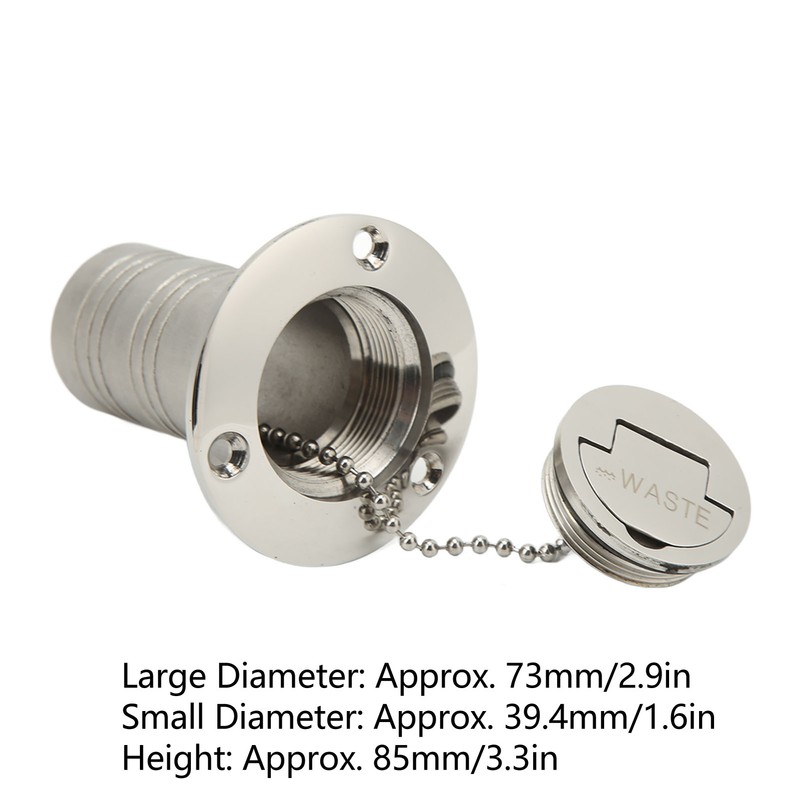 Marine Boat Deck Filler with Keyless Cap Stainless Steel Mirror