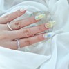 oil painting.Drawing Watercolor Refreshing Unique Emotional Nail - Almond /
