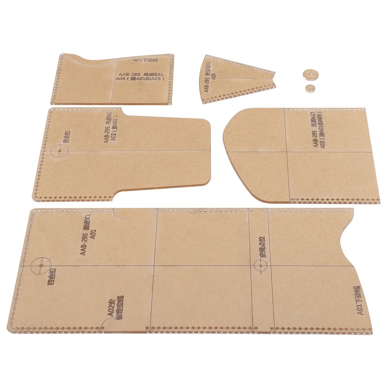 Acrylic Short Wallet Pattern Template Transparent Stencil HandMade Leather Craft