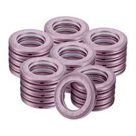 M METERXITY 25-Pack Curtain Grommets, 1-9/16"(4cm) Inner Diameter Plastic Curtain Rings Clip Eyelet Rings Nanoscale Low Noise Roman Ring for Windows/Fabric, Home Drapes Grommets [Matte Purple]