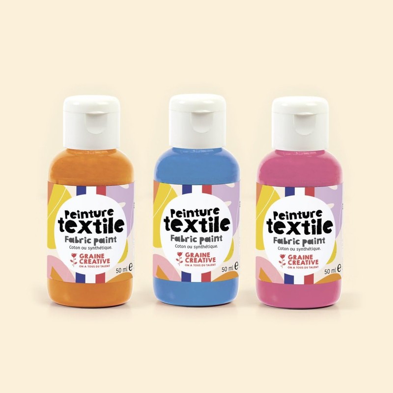 GRAINE CREATIVE Textile Paint 50 ml - Cyan Blue