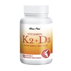 Vitamin D3 K2 - With 5000 IU Vitamin D3 and 100 mcg Vitamin K2 as MK7 - Bone Health & Immune Support Supplement, 90 Softgels Healthcare Dietary Edible:_1 Bottle