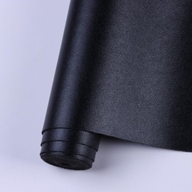 Caxilee Faux Leather Sheets for Craft One Roll Soft Smooth Surface Solid Leather Fabric Sheets 12" x 53” (30cm x 135cm) Inch Large Size for Leather Earrings Bows Wallets DIY Projects (Black)