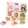Taricor Farm Animal Peg Puzzles, Wooden Montessori Toys Fine Motor