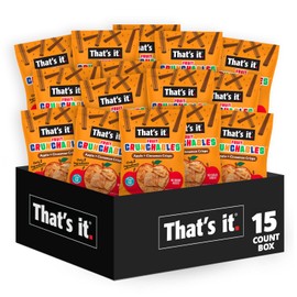 That’s it. Fruit Crunchables Apple + Cinnamon Crisps, 15-Pack – 100% Plant-Based Fruit Snacks for Kids, Non-GMO, Gluten-Free, No Added Sugar, Allergen-Free, Healthy Lunchbox Snack for Kids & Adults
