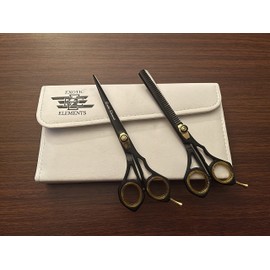 Hairdresser Gold and Black Scissor Shears Special Quality Trimming and Grooming Scissor Kit Set