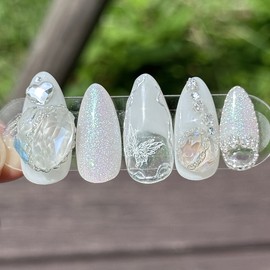 (Actual Guaranteed) May Wedding Nails - Round / (실물 보장) 5월의 웨딩 네일 - 라운드