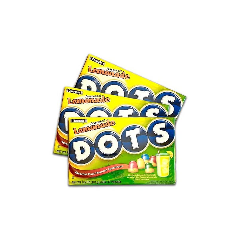 NLS Candy Co. Dots Lemonade Gumdrops, Assorted Flavors, Fruity and