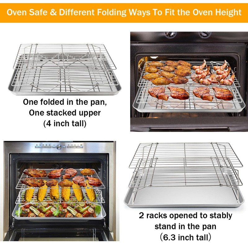 TeamFar Cooling Rack, 5-Tiers Stainless Steel Baking Cooling Wire Rack