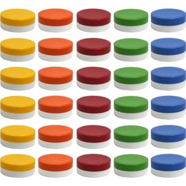 30 Ointment Containers for Pads, Cream Jars, Ointment Jug, 40 ml Contents with Coloured Lids, Made in Germany