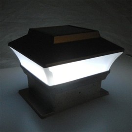 Set of 8 Copper Finish Color Outdoor Garden 4 x 4 Solar Power LED Post Deck Cap Square Fence Light Landscape Lamp Wood…