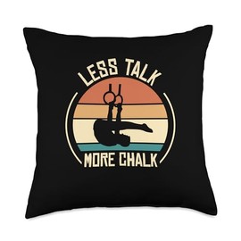 Ring Gymnastics Chalk Gymnast Rings Stuff Ring Gymnast Throw Pillow