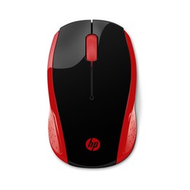 HP Mouse Inalámbrico 200, Conectividad de 10 MTS, 2.4 GHz, Windows/Mac OS, Ambidiestro, Rojo (2HU82AA)