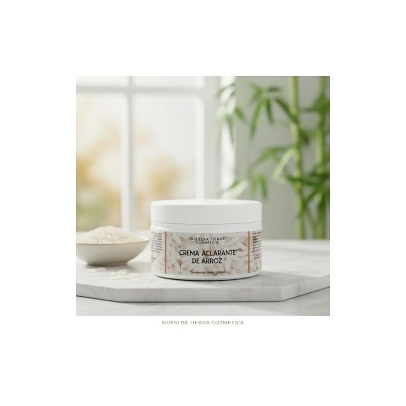 Nuestra Tierra Cosmética Crema Aclarante de Arroz con Niacinamida y