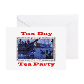 CafePress BTP1_Red Folded Greeting Card Glossy