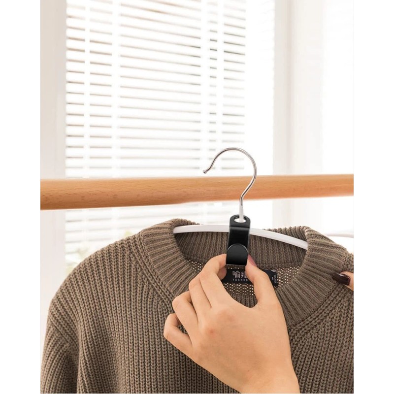 100 Pcs Clothes Hanger Connector Hooks,Heavy Duty Plastic 5 Colors-100