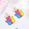 Aksod Easter Earrings Colorful Rabbit Bunny Egg Earrings Dangle Funny