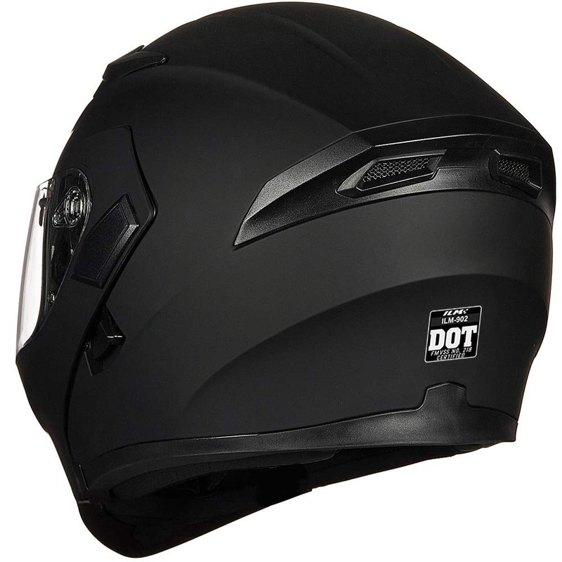 ILM Motorcycle Dual Visor Flip up Modular Full Face Helmet