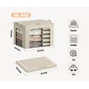 3 Openings Clothes Storage Bins with Metal Frame, Foldable Storage