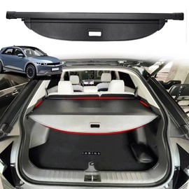 Volcaner Cargo Cover for Hyundai Ioniq 5 2022 2023 2024 Accessories, Carbon Fiber Texture Retractable Trunk Cover Security Shielding Shade for Ioniq 5 Accessories(Carbon Fiber Texture)