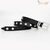 JASGOOD Women Fashion Leather Belt Ladies Studded Belt Silver Buckle