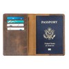 RFID Blocking Passport Holder Travel Wallet - Genuine Crazy Horse