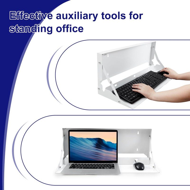 Otoolling 1 Pcs 24 Inch Keyboard Wall Mount Foldable Fits