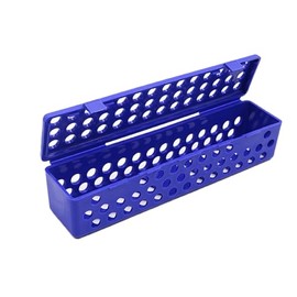 Sterilization Case Dental Instrument Sterilizing Tray Container Sterilization Plastic Cassette for Dental Lab Storage Dental Autoclave Cassettes Box (Royal Blue)