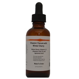 Vitamin C Serum with Winter Cherry, Vitamin C, E, Allantoin, CoQ-10, and Hyaluronic Acid (2.3oz)