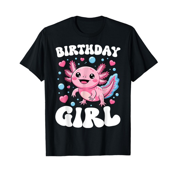 Birthday Girl Axolotl Lover Bday Party Alotl Axolotl Kids T-Shirt